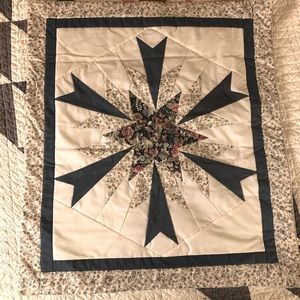 Beautiful Display Quilt with Cute Heart Hanger